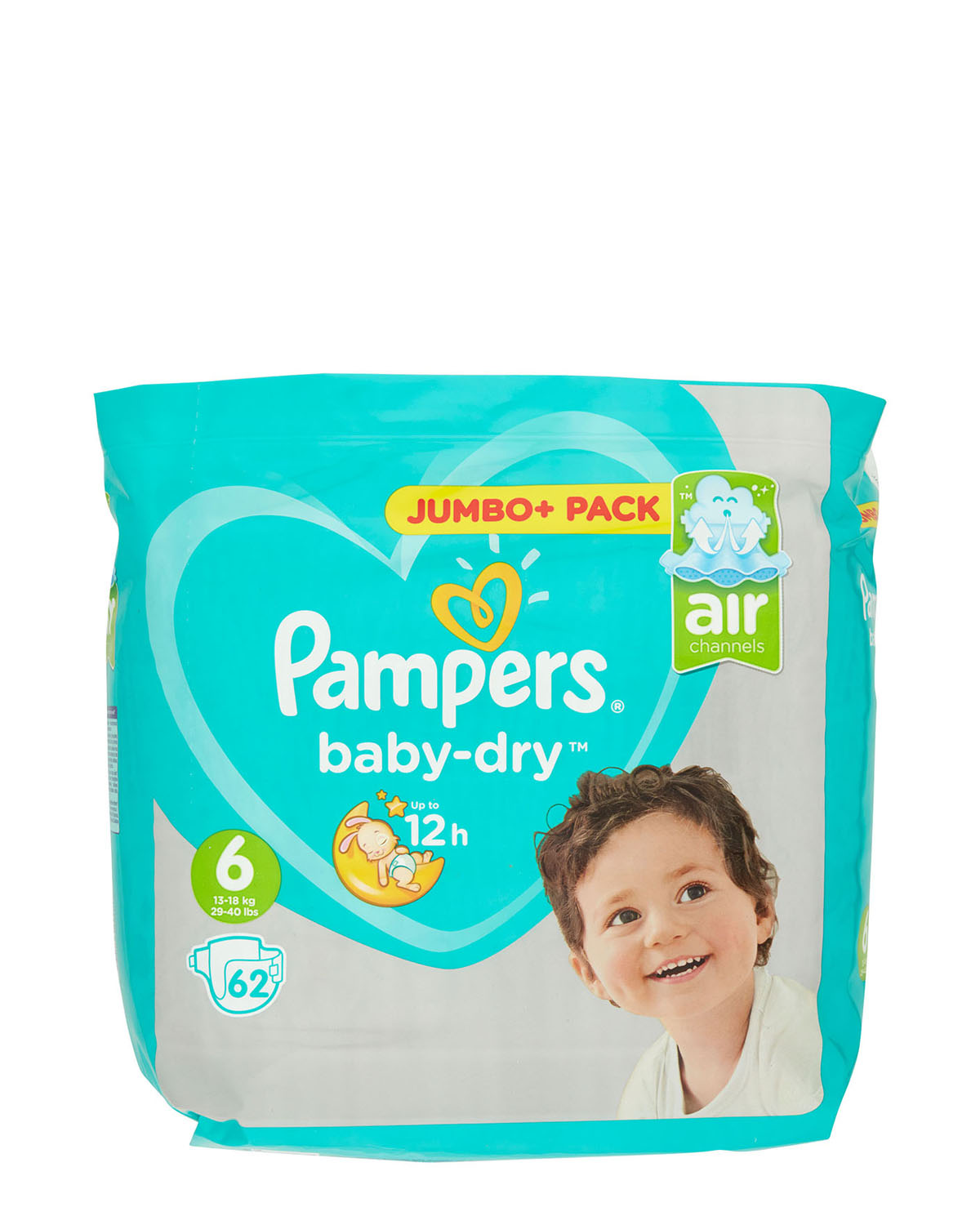 Pampers Baby Dry Size 6 Jumbo Plus - 62 Nappies